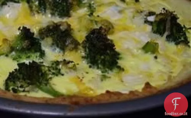 Quiche di broccoli con crosta di purè di patate