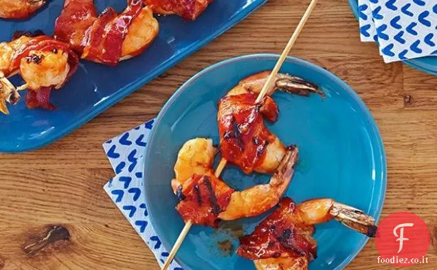Pancetta avvolto gamberetti