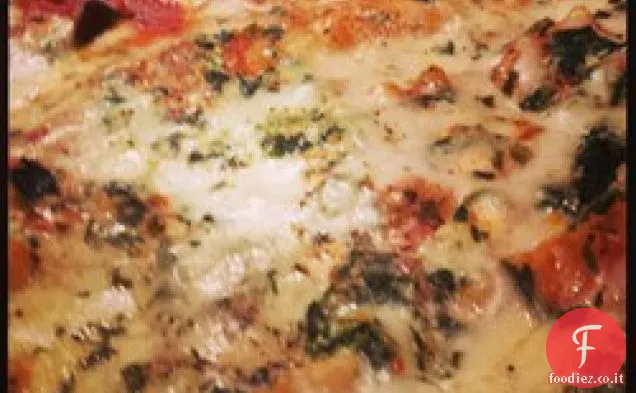 Lasagne di spinaci e melanzane a basso contenuto di grassi