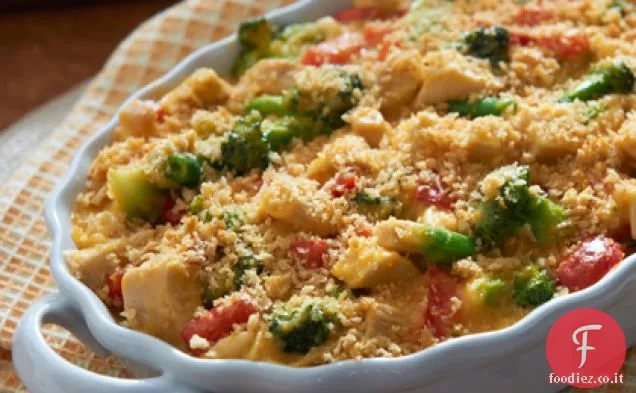 Broccoli cheddar e casseruola di pollo