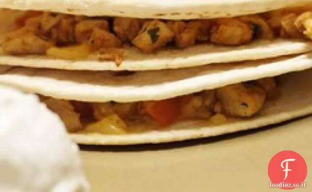 Quesadillas di pollo alla brace