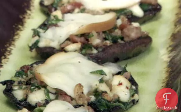Portobello Ripieno di Salsiccia, Spinaci e Mozzarella Affumicata