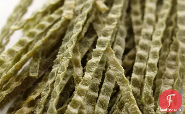 Fettucine di fagioli Mung con salsa di zucca e salvia al burro bruciato