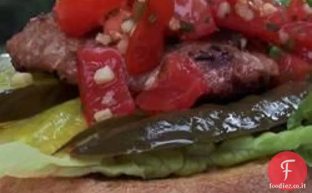 Hamburger di tacchino messicano con Pico de Gallo