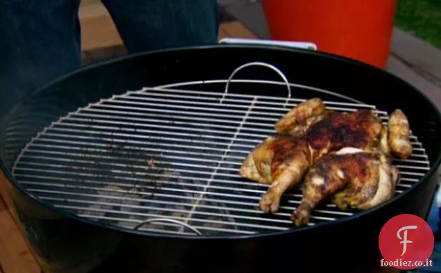 Pollo di cumino intero diviso