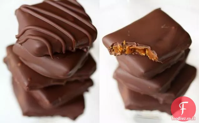 Caramello ricoperto di cioccolato