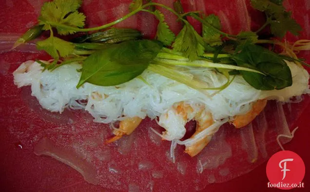 Involtini estivi in stile vietnamita con gamberetti o tofu