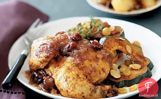 Galline della Cornovaglia con salsa di porto-ciliegia