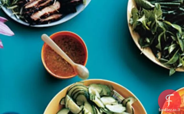 Cellophane-Insalata di noodle con arrosto di maiale