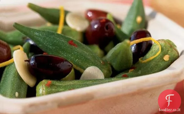 Gombo macerato al limone e Olive
