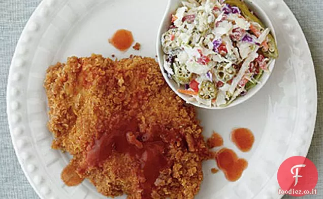 Salsa piccante Pollo fritto con gombo in salamoia Slaw