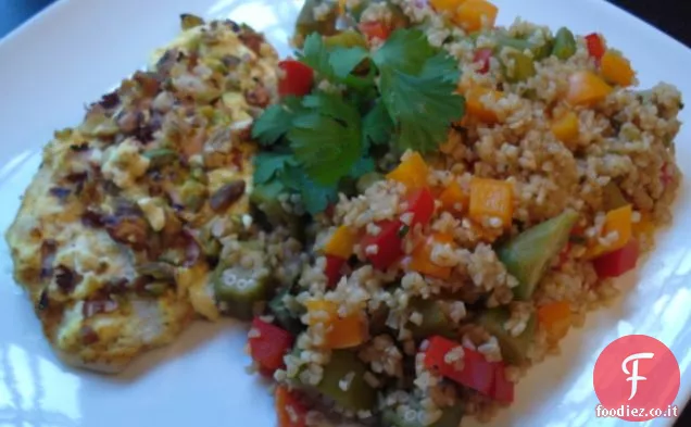 Pistacchio + Formaggio di capra Pollo soffocato