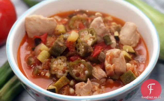 Stufato di verdure e pollo estivo