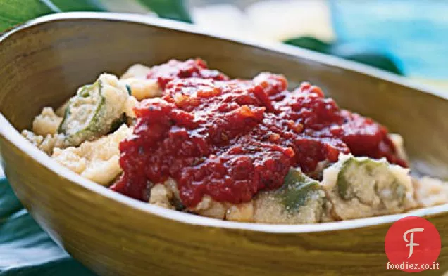 Coo-Coo di verdure miste con salsa di pomodoro