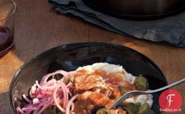 Jalapeno Stufato di maiale con cipolle sottaceto Ricetta