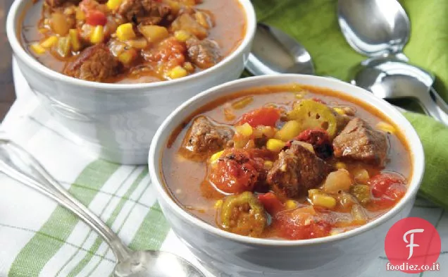 Zuppa di verdure e manzo