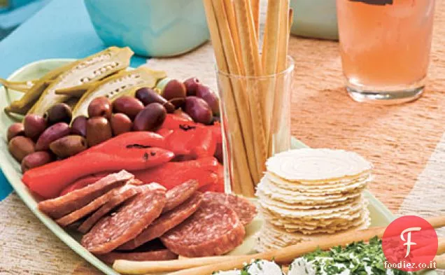 Semplice piatto di antipasti
