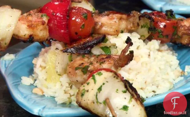 Jerk Spiedini di gamberetti