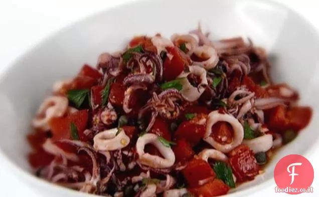 Insalata di Calamari, Pomodori e Capperi