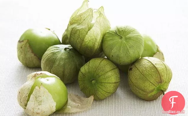 Halibut ricoperto di briciole con salsa al tomatillo