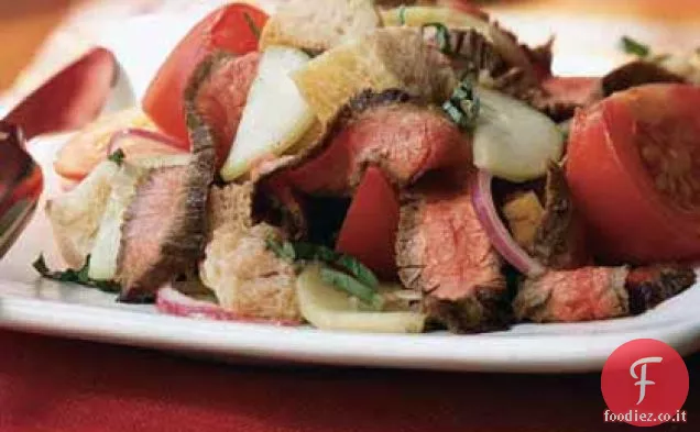 Panzanella a lievitazione naturale con Bistecca alla brace