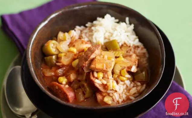 Zuppa di pollo Cajun e Andouille