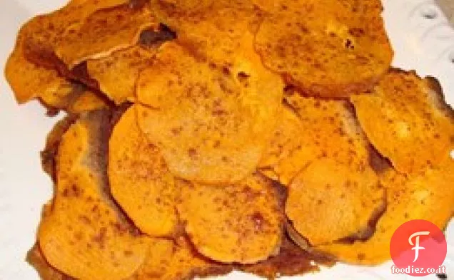 Chips di patate dolci alla cannella