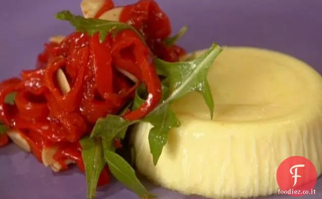 Sformato di Parmigiano con Peperoni Piquillo e Mandorle