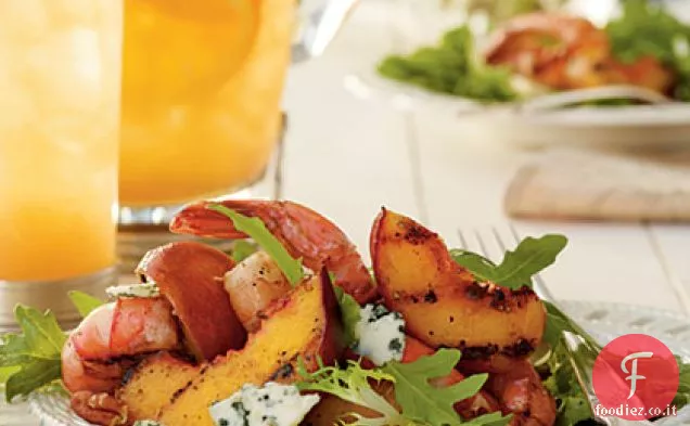 Insalata di gamberi alla griglia con Vinaigrette al tè dolce