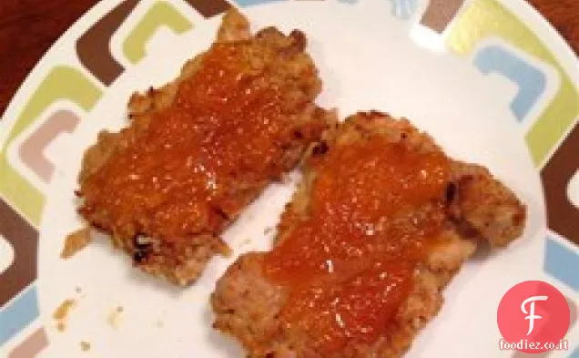 Cracker all'arancia Pollo all'albicocca