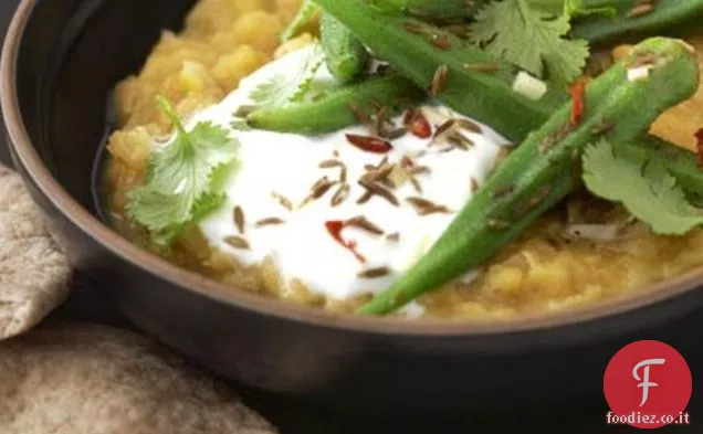 Curry di lenticchie e gombo