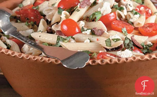 Pasta con Pomodorini, Olive e Feta
