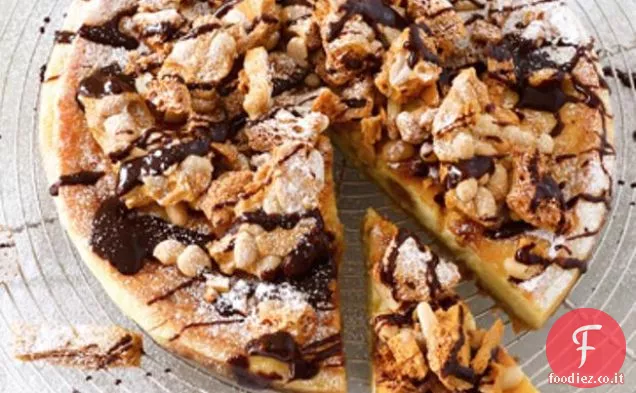 Cheesecake al mascarpone al forno a nido d'ape di arachidi