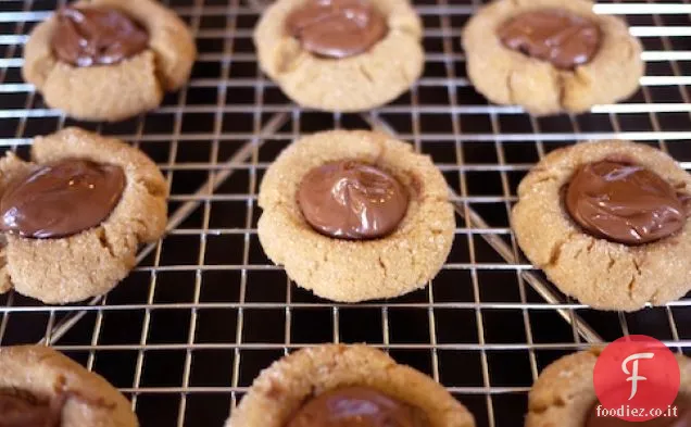 Burro di arachidi-nutella Thumbprint Cookies