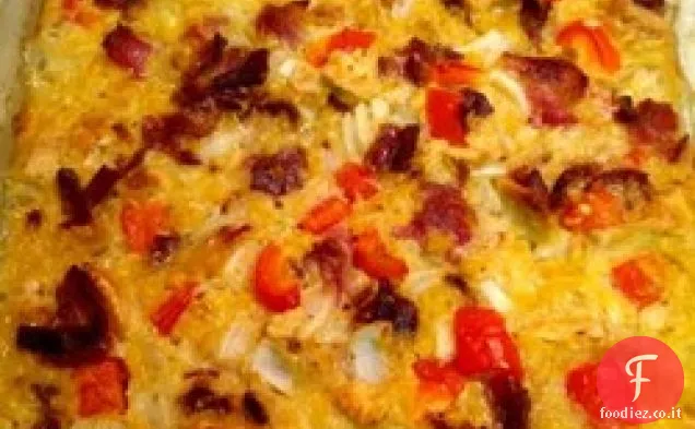 Casseruola di mais e pancetta smerlata