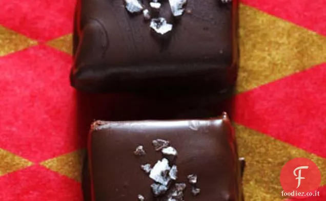 Quadrati di torrone al cioccolato e burro di arachidi