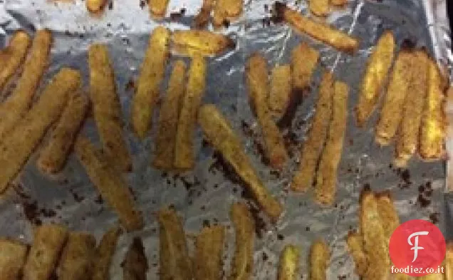 Patate fritte di zucchine al forno