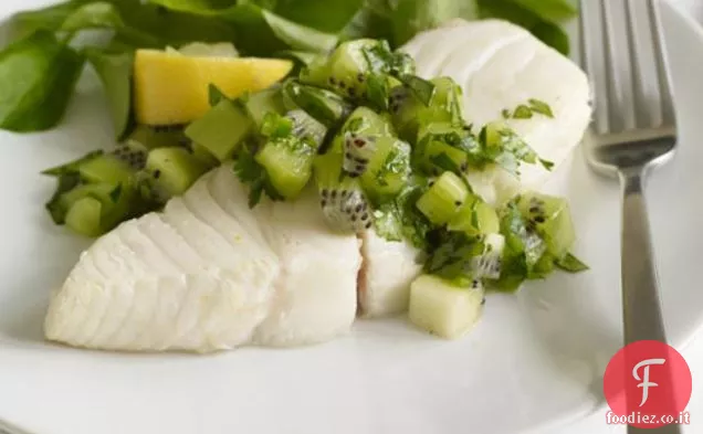 Halibut con salsa di Kiwi