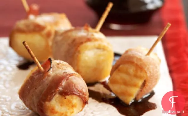 Bocconcini di halibut avvolti nella pancetta