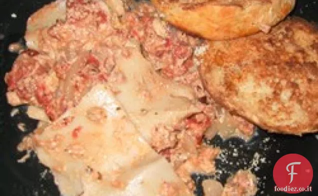 Carbonara di salmone in scatola dell'Alaska