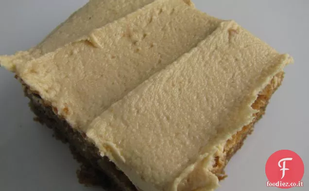 Burro di arachidi glassato gocce di cioccolato Blondies