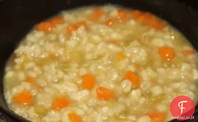 Zuppa di orzo di manzo senza manzo