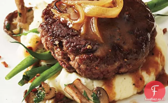 Hamburger con sugo di cipolla