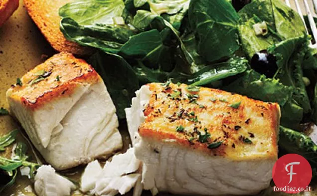 Halibut à la Provençal su verdure miste