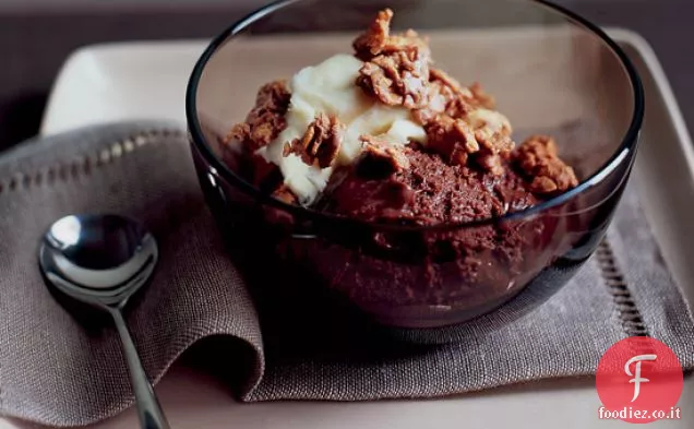 Mousse al cioccolato setosa con burro di arachidi Crunch