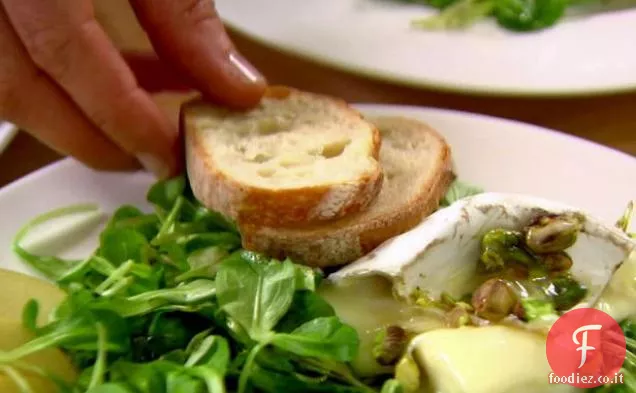 Mache con Brie caldo e mele