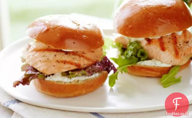 Panini al salmone alla griglia