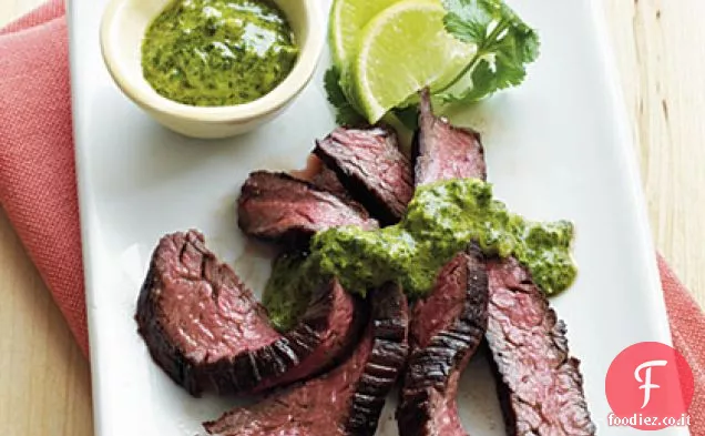 Gonna Bistecca con Salsa Chimichurri