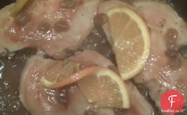 Pollo Bourbon brasato all'arancia