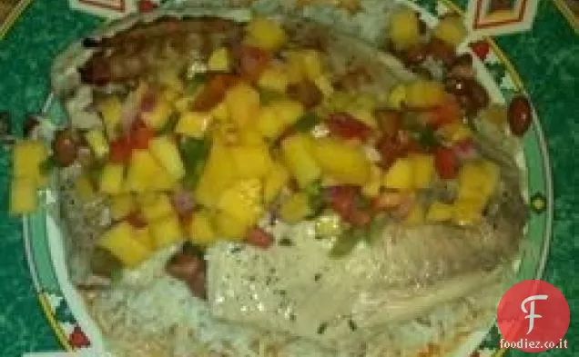 Tilapia alla griglia e salsa di Mango